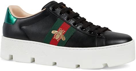 black platform star gucci shoes|gucci ace sneakers women.